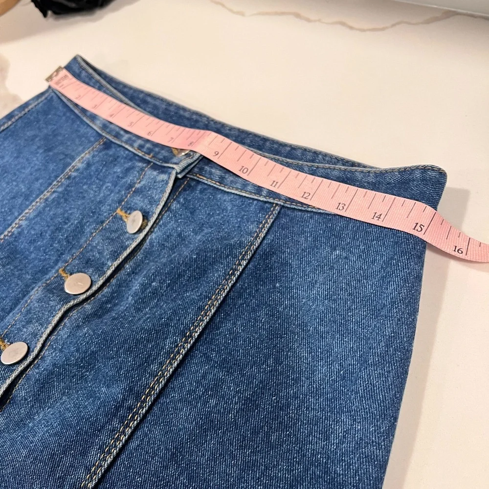 Vintage 90s E.P.I. Jean skirt with button down details size Medium(8) - Picture 8 of 12